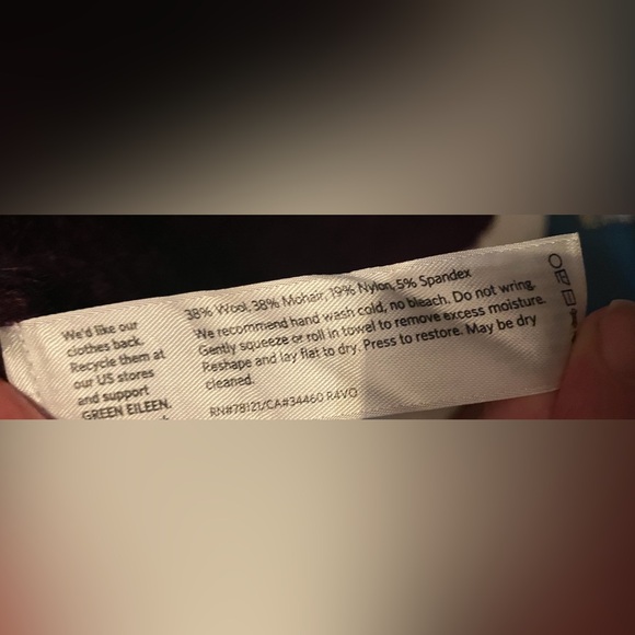 Eileen Fisher Purple Wool & Mohair Long Cardigan, Size Small, Great Condition - Picture 3 of 6